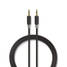 Stereoäänikaapeli | 3.5 mm uros | 3.5 mm uros | Kullattu | 2.00 m | Pyöreä | Antrasiitti | Laatikko - Audiokaapelit - 5412810264902 - 3