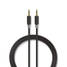 Stereoäänikaapeli | 3.5 mm uros | 3.5 mm uros | Kullattu | 2.00 m | Pyöreä | Antrasiitti | Laatikko - Audiokaapelit - 5412810264902 - 6