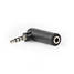 Stereoäänisovitin | 3.5 mm uros | 3.5 mm naaras | Niklattu | Kulma, 90 ° | Metalli | Musta | 10 kpl | Muovipussi - Audioadapterit - 5412810323852 - 4