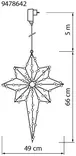 Mikio t=C3=A4htikehikko 70 cm ip44 alasakara - Koristevalot - 6435200266712 - 4