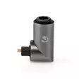 TosLink-adapteri | TosLink naaras | TosLink uros | Kulma, 90 ° | Alumiini | Gun Metal Harmaa | 1 kpl | Laatikko - Audioadapterit - 5412810333592 - 16