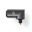 TosLink-adapteri | TosLink naaras | TosLink uros | Kulma, 90 ° | Alumiini | Gun Metal Harmaa | 1 kpl | Laatikko - Audioadapterit - 5412810333592 - 31