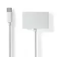 USB-C Sovitin | USB 2.0 | USB-C Uros | 3.5 mm naaras | 0.10 m | Pyöreä | Niklattu | ABS/PVC | Valkoinen | Kirjekuori - USB-sovittimet ja telakointi - 5412810413232 - 31
