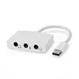 USB-C Sovitin | USB 2.0 | USB-C Uros | 3.5 mm naaras | 0.10 m | Pyöreä | Niklattu | ABS/PVC | Valkoinen | Kirjekuori - USB-sovittimet ja telakointi - 5412810413232 - 40