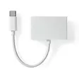 USB-C Sovitin | USB 2.0 | USB-C Uros | 3.5 mm naaras | 0.10 m | Pyöreä | Niklattu | ABS/PVC | Valkoinen | Kirjekuori - USB-sovittimet ja telakointi - 5412810413232 - 30