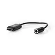 USB-C Sovitin | USB 3.2 Gen 1 | USB-C Uros | 3.5 mm naaras | 0.15 m | Pyöreä | Niklattu | PVC | Musta | Laatikko - Tietokone ja verkko - 5412810313082 - 40