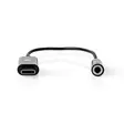 USB-C Sovitin | USB 3.2 Gen 1 | USB-C Uros | 3.5 mm naaras | 0.15 m | Pyöreä | Niklattu | PVC | Musta | Laatikko - Tietokone ja verkko - 5412810313082 - 10