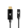 USB-C Sovitin | USB 3.2 Gen 1 | USB-C Uros | 3.5 mm naaras | 0.15 m | Pyöreä | Niklattu | PVC | Musta | Laatikko - Tietokone ja verkko - 5412810313082 - 31