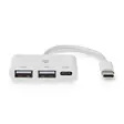 USB-keskitin | 1x USB-C | 1x USB-C / 2x USB 2.0 A Female | 3-Porttinen port(s) | USB Virta - Tietokone ja verkko - 5412810416042 - 10
