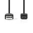 USB kaapeli | USB 2.0 | USB-A Uros | USB Micro-B Uros | 480 Mbps | Niklattu | 1.00 m | Pyöreä | PVC | Musta | Laatikko - Tietokone ja verkko - 5412810288892 - 2