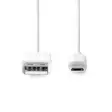 USB kaapeli | USB 2.0 | USB-A Uros | USB Micro-B Uros | 480 Mbps | Niklattu | 2.00 m | Pyöreä | PVC | Valkoinen | Laatikko - Tietokone ja verkko - 5412810401352 - 10