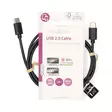 USB kaapeli | USB 2.0 | USB-C Uros | USB-C Uros | 60 W | 480 Mbps | Niklattu | 1.00 m | Pyöreä | PVC | Musta | Label - Tietokone ja verkko - 5412810421732 - 66