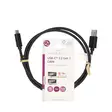 USB kaapeli | USB 3.2 Gen 1 | USB-A Uros | USB-C Uros | 15 W | 5 Gbps | Niklattu | 1.00 m | Pyöreä | PVC | Musta | Label - Tietokone ja verkko - 5412810421992 - 66