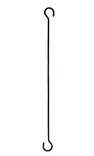 Verdola 40cm musta ripustuskoukku 3kpl - Koukut ja ripustimet - 6438014345192 - 1