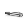 XLR-liitin | Suora | Naaras | Niklattu | Juottaminen | Kaapelin läpitulomitta: 7.0 mm | Metalli | Hopea | 25 kpl | Muovipussi - Audioliittimet ja plugit - 5412810299782 - 40