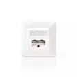 Verkon seinärasia | Flush Mount | 2-Porttinen port(s) | CAT5e | Suora | Naaras | Kullattu | ABS-Muovi | Valkoinen | Laatikko - Tietokone ja verkko - 5412810289332 - 10