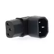 Laajennus Plug | IEC-320-C13 | IEC-320-C14 | Kulma, 90 ° | Niklattu | PVC | Musta | Laatikko | 1 kpl - Nedis tuotteet - 5412810427642 - 1