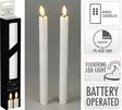 Led kruunukynttilä 2 kpl 25 cm valkoinen kaukosäätimellä ajastin turvallinen sisäkäyttöön - Led-kynttilät ja lyhdyt - 8721037188142 - 1