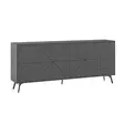 Anthracite Console - Tyylikäs ja Kestävä Huonekalu, 100% Melamiinipinnoitettu, 18mm, 183,8x77,4x35cm, Pehmeästi Sulkeutuvat Saranat - - 19-19-8683743797622 - 1