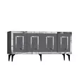Anthrasitti Hopea Konsoli - 100% Melamiinipinnoitettu Lastulevy, 18mm, 150x40x79cm, 2 Pakettia, Moderni ja Tyylikäs -  - 19-19-8684282612582 - 8