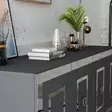 Anthrasitti Hopea Konsoli - 100% Melamiinipinnoitettu Lastulevy, 18mm, 150x40x79cm, 2 Pakettia, Moderni ja Tyylikäs -  - 19-19-8684282612582 - 5