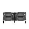 Anthrasitti Hopea Konsoli - 100% Melamiinipinnoitettu Lastulevy, 18mm, 150x40x79cm, 2 Pakettia, Moderni ja Tyylikäs -  - 19-19-8684282612582 - 9