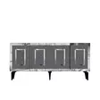 Anthrasitti Hopea Konsoli - 100% Melamiinipinnoitettu Lastulevy, 18mm, 150x40x79cm, 2 Pakettia, Moderni ja Tyylikäs -  - 19-19-8684282612582 - 1