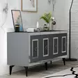Anthrasitti Hopea Konsoli - 100% Melamiinipinnoitettu Lastulevy, 18mm, 150x40x79cm, 2 Pakettia, Moderni ja Tyylikäs -  - 19-19-8684282612582 - 4
