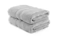 Bambu-Puuvilla Kylpypyyhesetti 2 kpl - Harmaa, 75x150 cm, 60% Bambu, 40% Puuvilla, 550 gr/m², Konepestävä 40°C - Pyyhkeet ja kylpytakit - 8684282253952 - 1