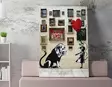 Banksy Koristeellinen Kangastaulu 70x100 cm - Monivärinen, Puukehys, 50% Puuvilla/50% Polyesteri, Digitaalinen Tulostus - Taulut ja kehykset - 8683342788892 - 1