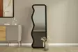 Ekologinen Flotal-E Peili - Musta, 100% MDF, 50x160x2,2 cm, Seinään Kiinnitettävä, Yksi Paketti - Peilit - 8684282546962 - 4