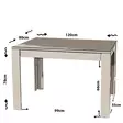 Elegantti Ruokapöytä - 100% Melamiinipinnoitettu Lastulevy, 18 mm Paksuus, 120x78x80 cm, Tammi, 1 Paketti - Ruokapöydät - 8681875037432 - 1