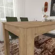 Elegantti Ruokapöytä - 100% Melamiinipinnoitettu Lastulevy, 18 mm Paksuus, 120x78x80 cm, Tammi, 1 Paketti - Ruokapöydät - 8681875037432 - 4