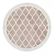 Eteisen matto käytävämatto 100x100 cm - Kermanruskea, 100% Polyesteri, Konepestävä, Liukumaton, 7 mm Korkeus, 900 g/m² - Pyöreät matot - 8682870184732 - 1
