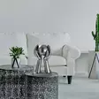 Hopea Koriste-esine - 100% Polyesteri, 18x30x9 cm - Tyylikäs Sisustuselementti Kotiin ja Toimistoon - Koristeet, koriste-esineet - 8683743851812 - 5