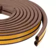 Ikkunatiiviste 6 m D-profiili ruskea Mag-Pro - Itseliimautuva EPDM-tiivistenauha ikkunoihin ja oviin (2-5,5 mm raoille) - Ikkuna- ja ovitiivisteet - 6418536039182 - 2
