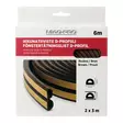 Ikkunatiiviste 6 m D-profiili ruskea Mag-Pro - Itseliimautuva EPDM-tiivistenauha ikkunoihin ja oviin (2-5,5 mm raoille) - Ikkuna- ja ovitiivisteet - 6418536039182 - 5