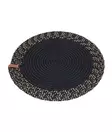 Kaitaliina, musta, 37 cm x 37 cm, käsintehty, ylellinen - Pöytäliinat ja tabletit - 8683743770182 - 1