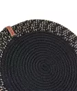 Kaitaliina, musta, 37 cm x 37 cm, käsintehty, ylellinen - Pöytäliinat ja tabletit - 8683743770182 - 3