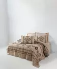 Kaksinkertainen Pique, tiilenpunainen, 200 x 230 cm, pehmeä, kestävä - Päiväpeitteet ja torkkupeitot - 8684282994442 - 3