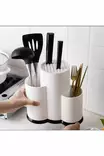 Keittiöjärjestelijä Valkoinen 100% Muovi 22x12x22 cm Astianpesukoneenkestävä Tyylikäs ja Kestävä Keittiötarvike - Päivittäiskeittiötarvikkeet - 8684282896562 - 2