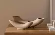 Kevyt Ruskea Keraaminen Maljakkosetti - Koristeellinen Sisustuselementti - 27x4x8 cm & 36x5x10 cm - Kukka-amppelit ja maljakot - 8684282979852 - 1