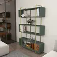 Kirjahylly - Vihreä Kulta, 100% Melamiinipinnoitettu Lastulevy, 18 mm, 120x180x29,6 cm, Yksi Paketti, Tyylikäs ja Kestävä - Kirjahyllyt - 8683743958962 - 4