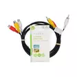 Komposiittivideokaapeli | 3x RCA uros | 3x RCA naaras | Niklattu | 480p | 2.00 m | Pyöreä | PVC | Musta | Label - Nedis tuotteet - 5412810426652 - 66