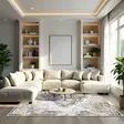 Konepestävä Antibakteerinen Matto 80x150 cm - 100% Puuvillaa, Liukumaton PVC Pohja, Kermainen Harmaa Viininpunainen - Pienet matot ja käytävämatot - 8683742636472 - 3