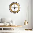 Koristeellinen Metallinen Seinäkello - Kulta/Musta - 62x62 cm - Hiljainen Liike - 70% Teräs, 30% MDF - Seinäkellot - 8684283520022 - 2