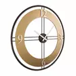Koristeellinen Metallinen Seinäkello - Kulta/Musta - 62x62 cm - Hiljainen Liike - 70% Teräs, 30% MDF - Seinäkellot - 8684283520022 - 1