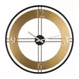 Koristeellinen Metallinen Seinäkello - Kulta/Musta - 62x62 cm - Hiljainen Liike - 70% Teräs, 30% MDF - Seinäkellot - 8684283520022 - 3
