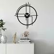 Koristeellinen Metallinen Seinäkello - Musta, 49x43 cm, Hiljainen Mekanismi, 100% Metalli, Kevyt ja Helppo Asentaa - Seinäkellot - 8683742829782 - 2