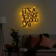 Koristeellinen Metallinen Seinäkoriste, Musta, 70x61 cm, Helppo Asennus, LED-valot, Tyylikäs Sisustusratkaisu - Koristeet, koriste-esineet - 8684282635192 - 5